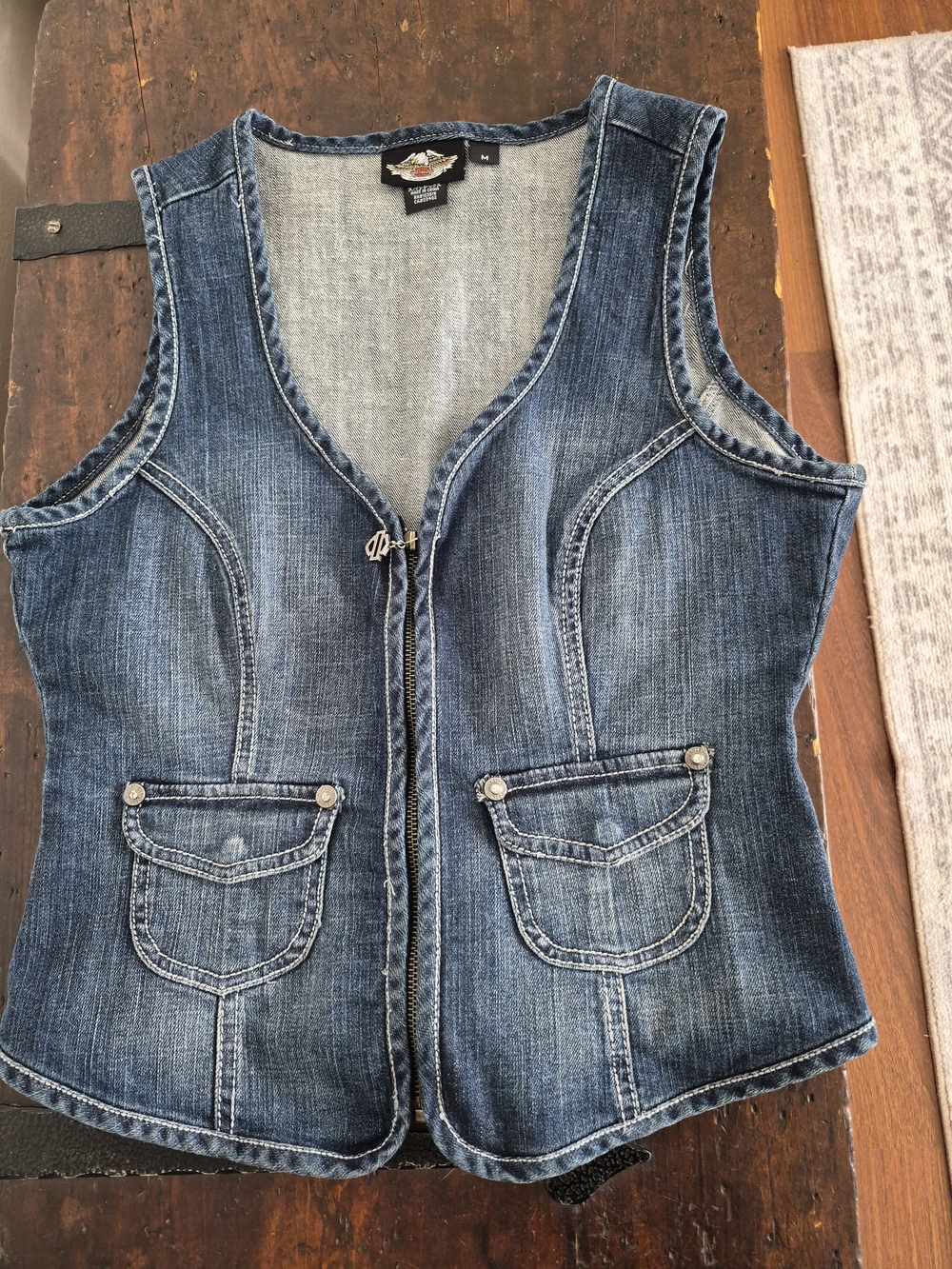 Harley-Davidson Women's Denim Vest - Blue